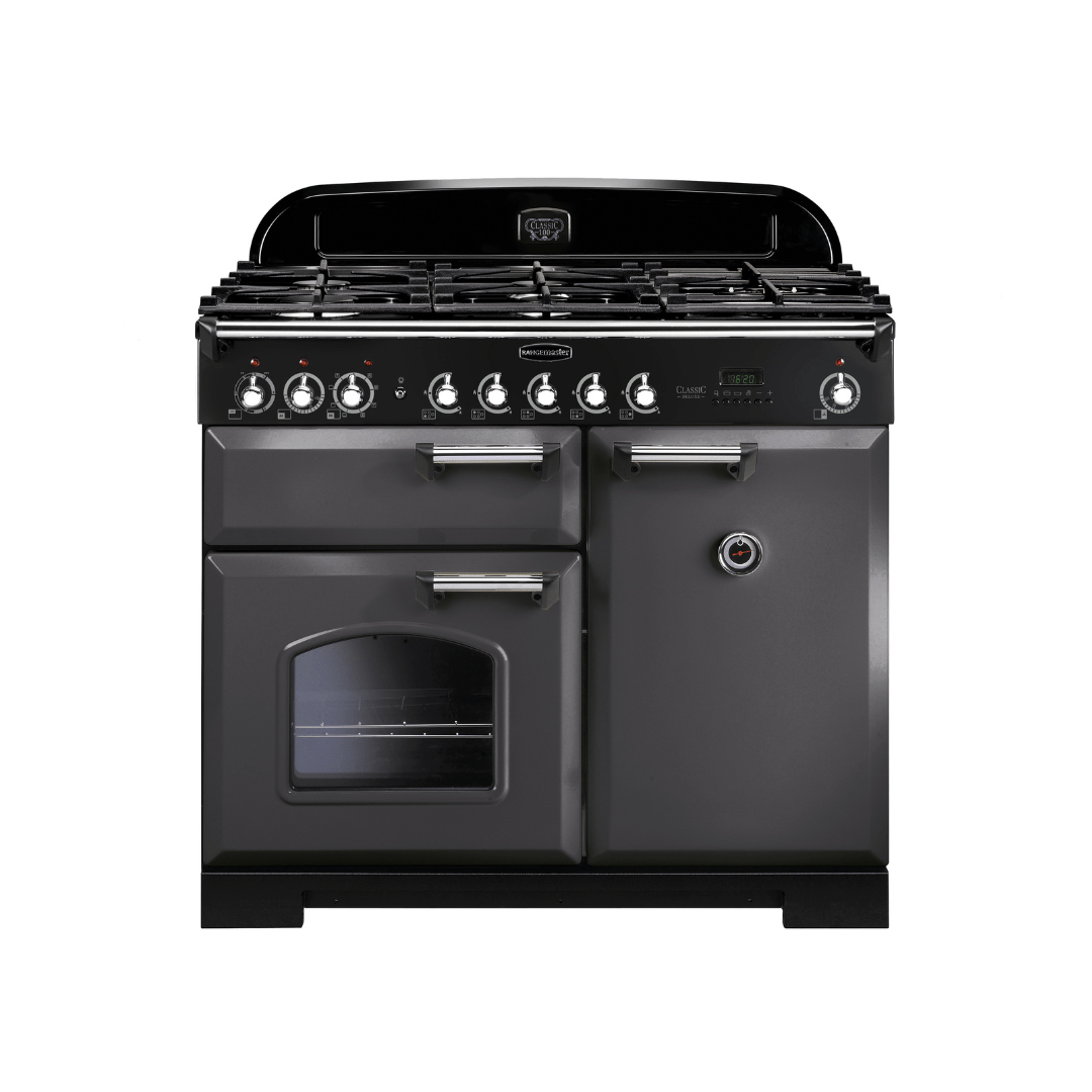 Rangemaster Classic Deluxe 100cm Dual Fuel Range Cooker - Carvers Interiors - Rangemaster