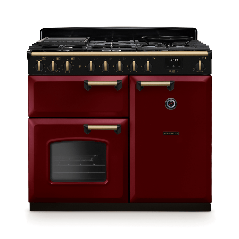 Rangemaster Classic Deluxe 100cm Dual Fuel Range Cooker - New - Carvers Interiors - Rangemaster