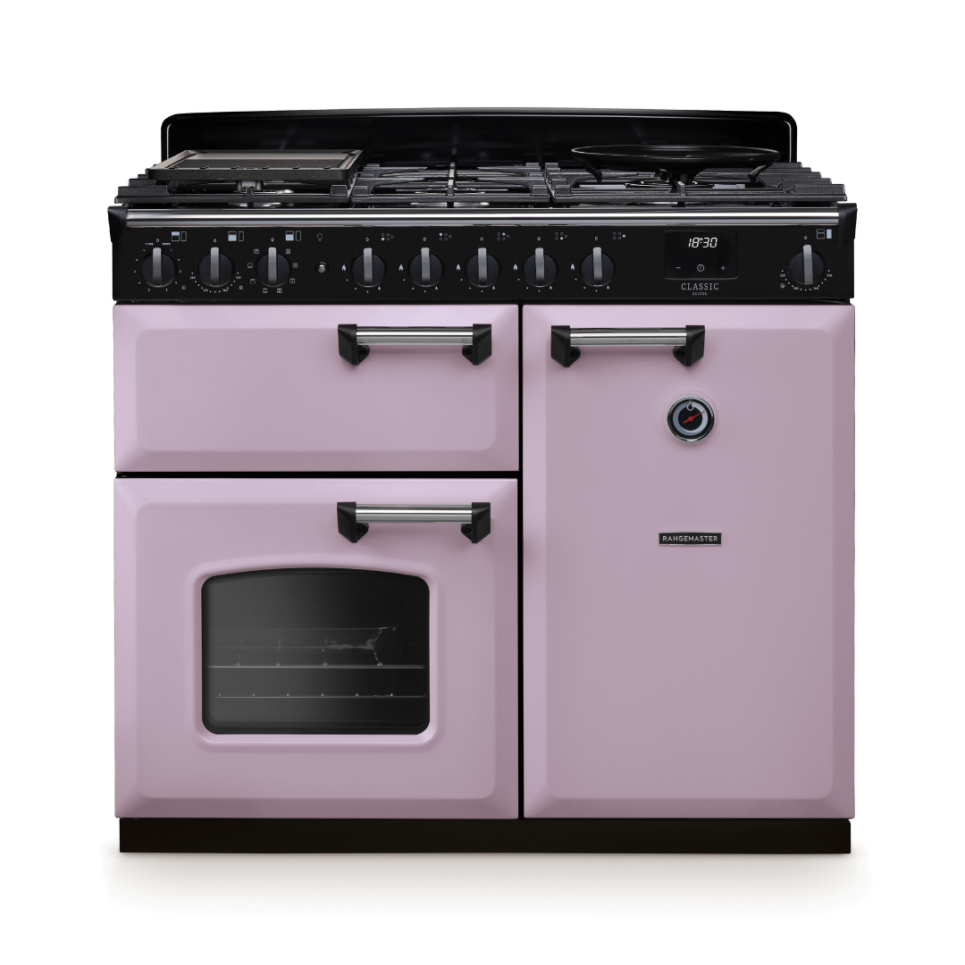 Rangemaster Classic Deluxe 100cm Dual Fuel Range Cooker - New - Carvers Interiors - Rangemaster