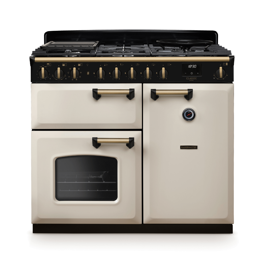 Rangemaster Classic Deluxe 100cm Dual Fuel Range Cooker - New - Carvers Interiors - Rangemaster