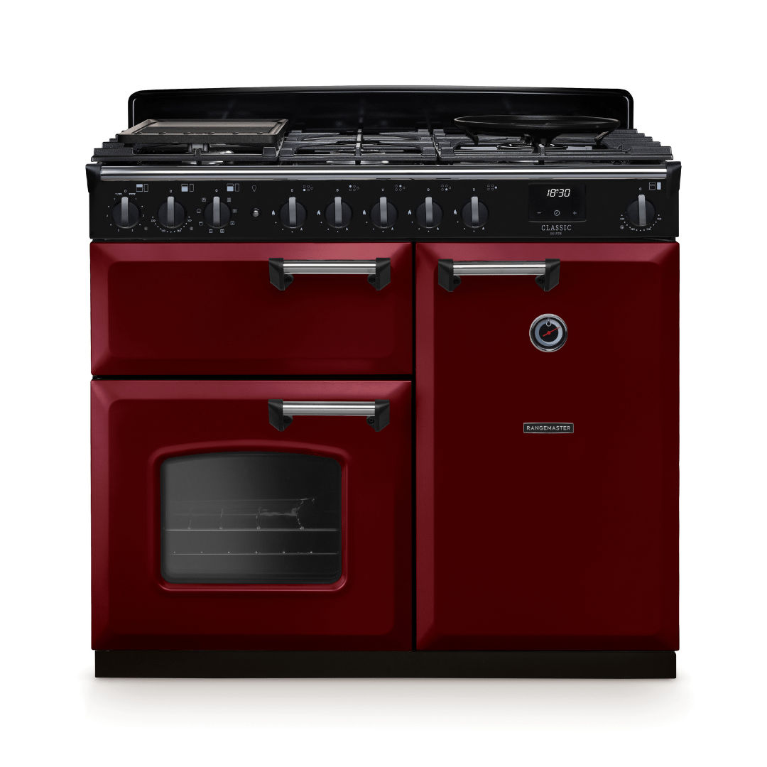 Rangemaster Classic Deluxe 100cm Dual Fuel Range Cooker - New - Carvers Interiors - Rangemaster