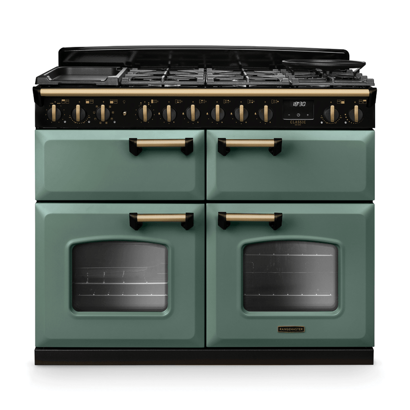 Rangemaster Classic Deluxe 110cm Dual Fuel Range Cooker - New - Carvers Interiors - Rangemaster