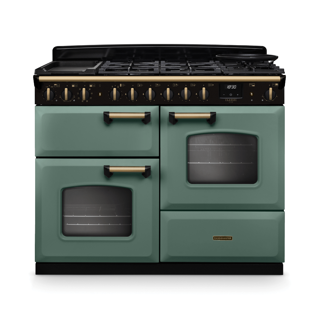 Rangemaster Classic Deluxe 110cm Dual Fuel Range Cooker - New - Carvers Interiors - Rangemaster