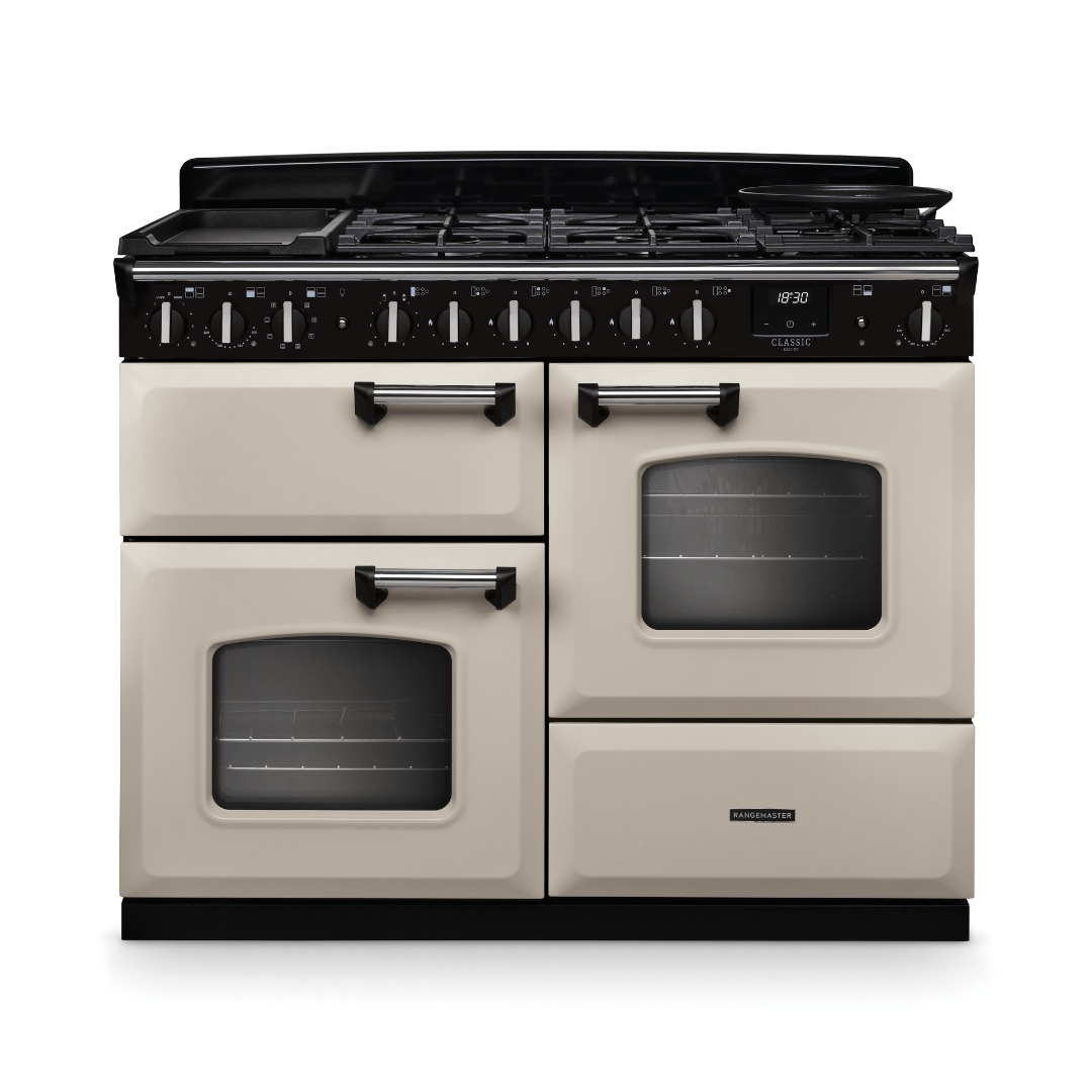 Rangemaster Classic Deluxe 110cm Dual Fuel Range Cooker - New - Carvers Interiors - Rangemaster
