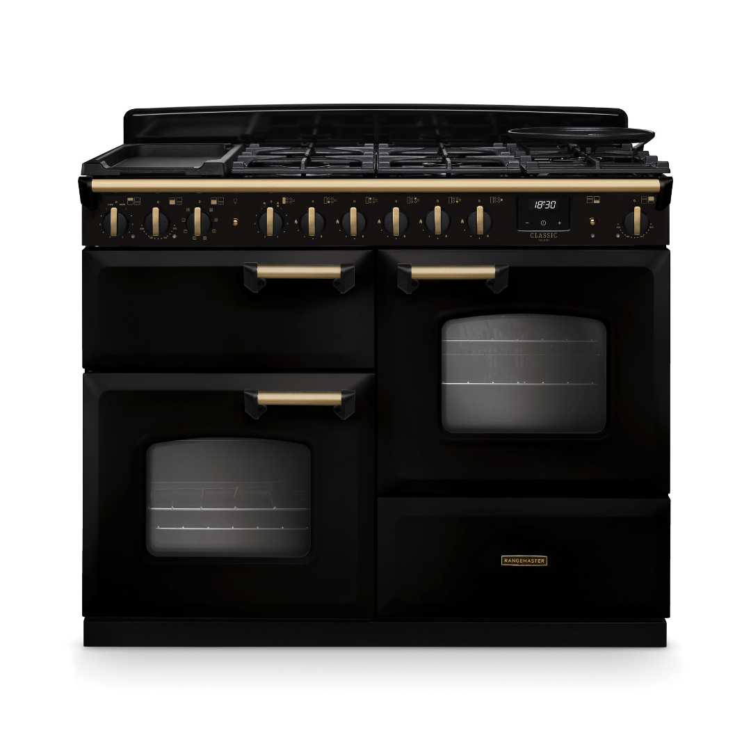 Rangemaster Classic Deluxe 110cm Dual Fuel Range Cooker - New - Carvers Interiors - Rangemaster