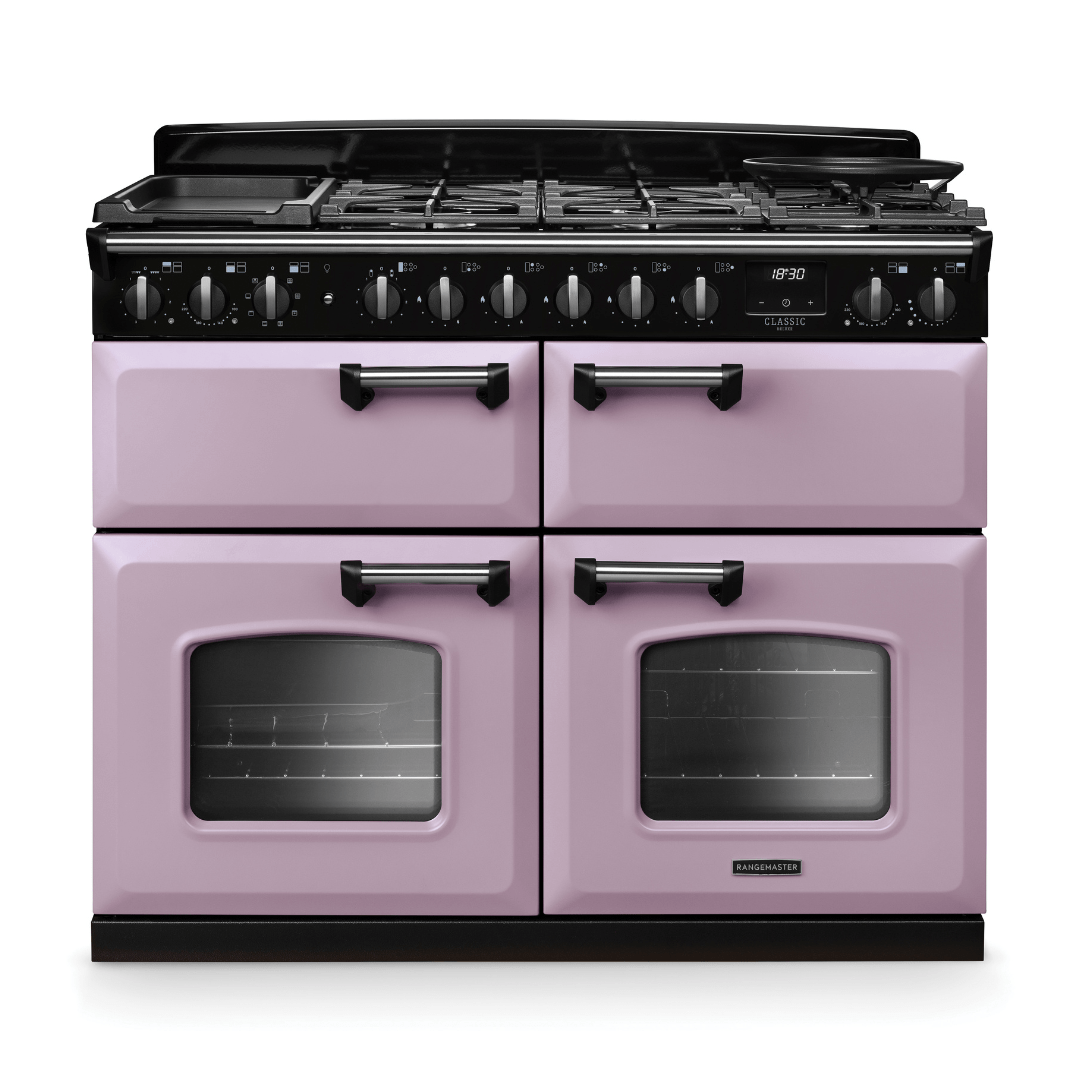 Rangemaster Classic Deluxe 110cm Dual Fuel Range Cooker - New - Carvers Interiors - Rangemaster