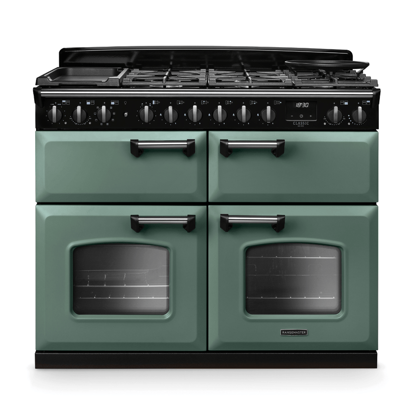 Rangemaster Classic Deluxe 110cm Dual Fuel Range Cooker - New - Carvers Interiors - Rangemaster