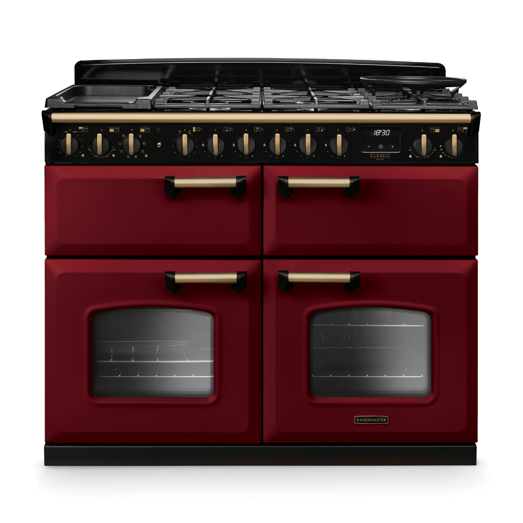 Rangemaster Classic Deluxe 110cm Dual Fuel Range Cooker - New - Carvers Interiors - Rangemaster