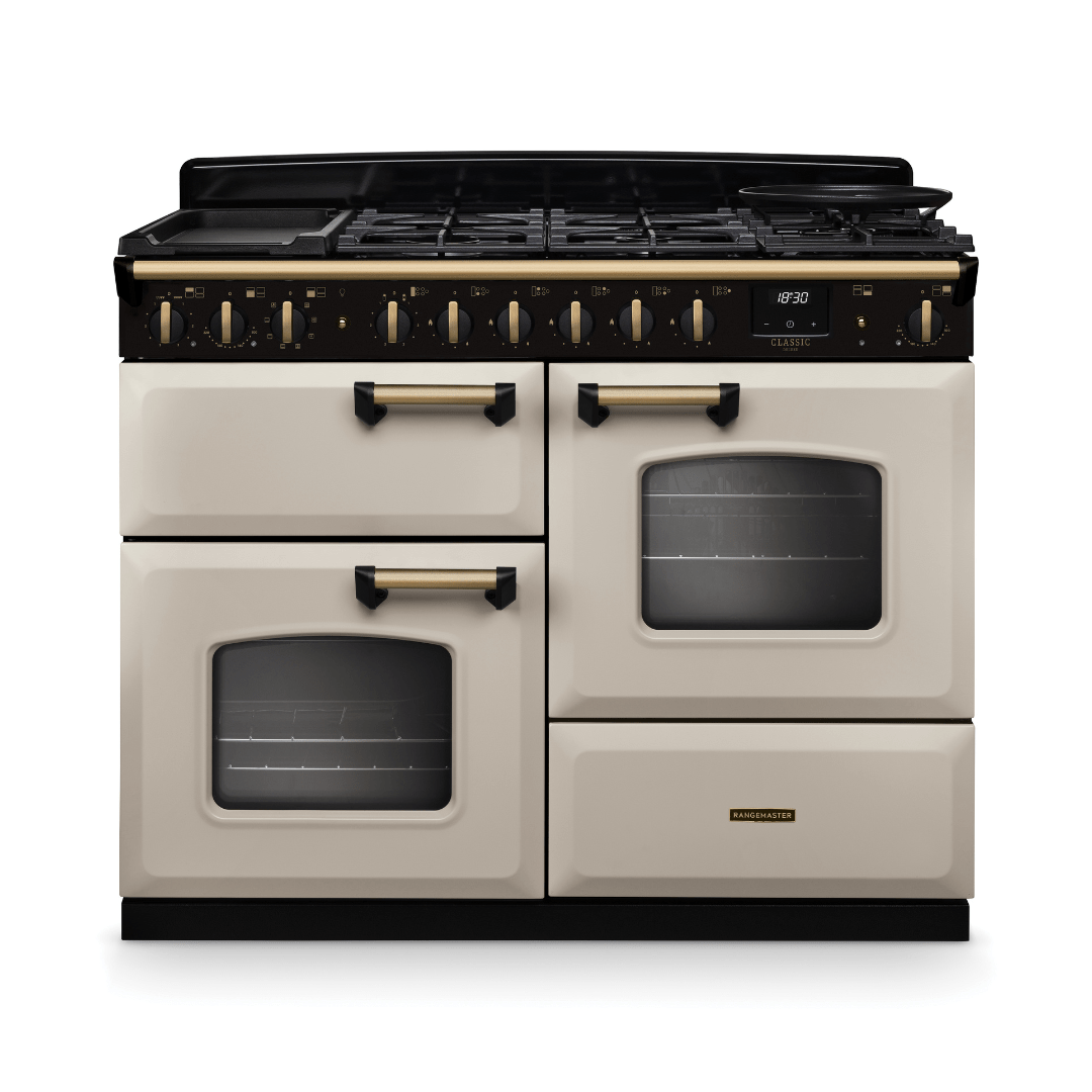 Rangemaster Classic Deluxe 110cm Dual Fuel Range Cooker - New - Carvers Interiors - Rangemaster