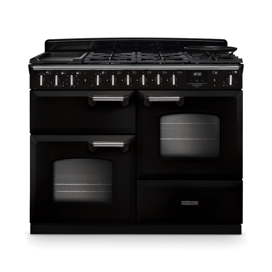Rangemaster Classic Deluxe 110cm Dual Fuel Range Cooker - New - Carvers Interiors - Rangemaster