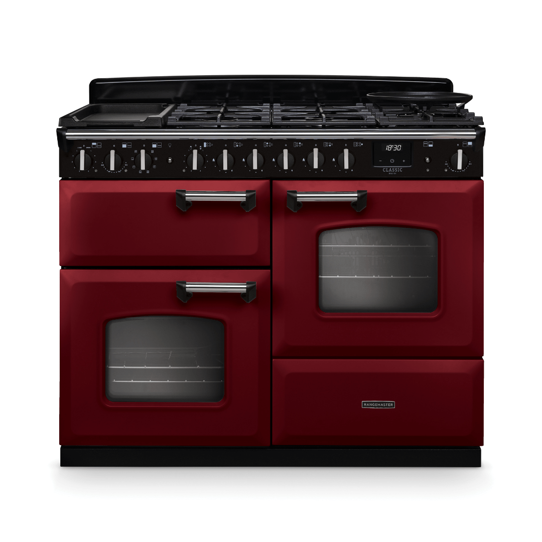 Rangemaster Classic Deluxe 110cm Dual Fuel Range Cooker - New - Carvers Interiors - Rangemaster