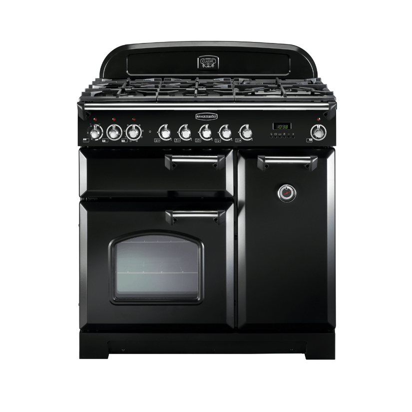 Rangemaster Classic Deluxe 90cm Dual Fuel Range Cooker - Carvers Interiors - Rangemaster