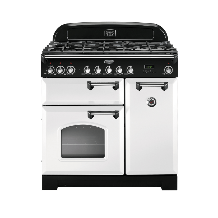Rangemaster Classic Deluxe 90cm Dual Fuel Range Cooker - Carvers Interiors - Rangemaster