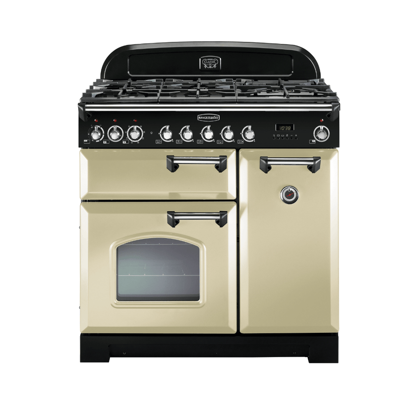 Rangemaster Classic Deluxe 90cm Dual Fuel Range Cooker - Carvers Interiors - Rangemaster