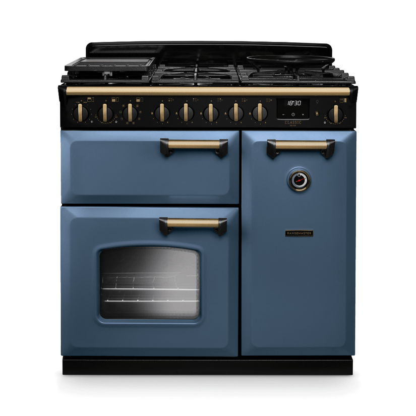 Rangemaster Classic Deluxe 90cm Dual Fuel Range Cooker - New - Carvers Interiors - Rangemaster