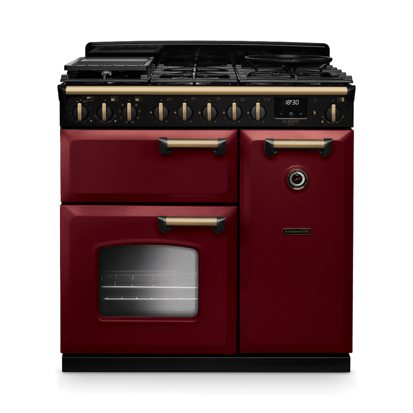 Rangemaster Classic Deluxe 90cm Dual Fuel Range Cooker - New - Carvers Interiors - Rangemaster