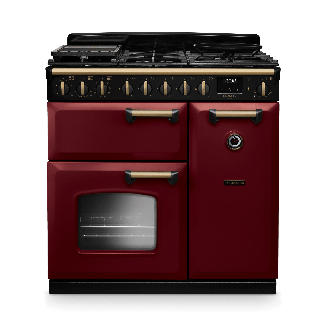 Rangemaster Classic Deluxe 90cm Dual Fuel Range Cooker - New - Carvers Interiors - Rangemaster