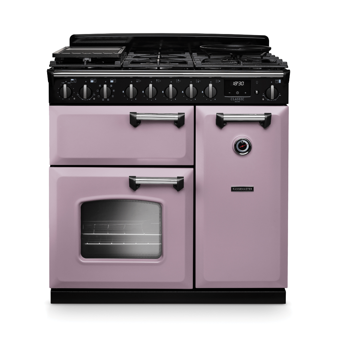Rangemaster Classic Deluxe 90cm Dual Fuel Range Cooker - New - Carvers Interiors - Rangemaster