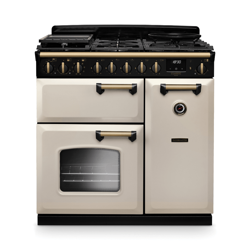 Rangemaster Classic Deluxe 90cm Dual Fuel Range Cooker - New - Carvers Interiors - Rangemaster