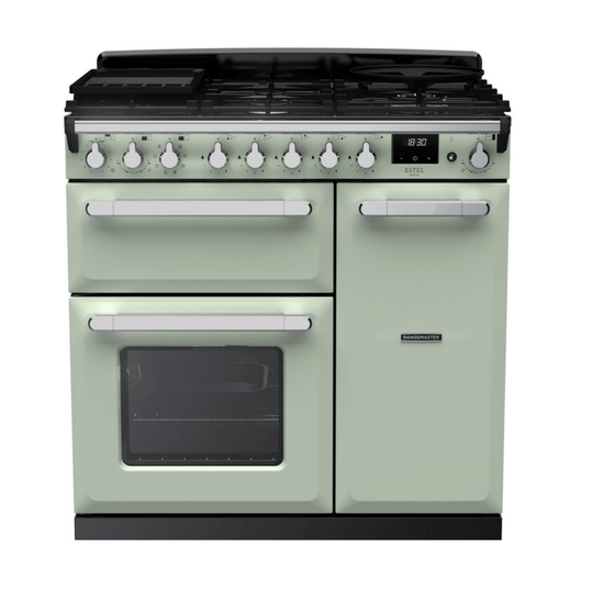 Rangemaster Estel Deluxe 90cm Dual Fuel Range Cooker - Carvers Interiors - Rangemaster