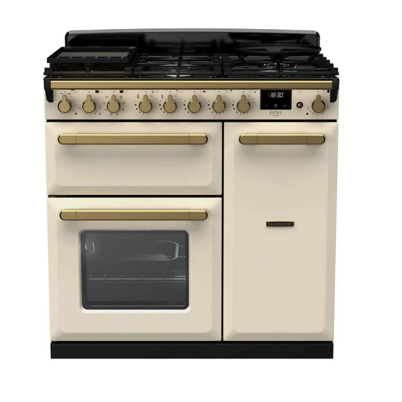 Rangemaster Estel Deluxe 90cm Dual Fuel Range Cooker - Carvers Interiors - Cookers and Bathroom Showroom Wolverhampton