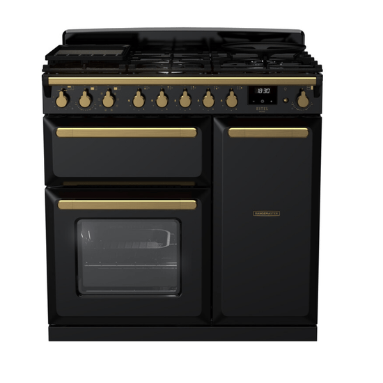 Rangemaster Estel Deluxe 90cm Dual Fuel Range Cooker - Carvers Interiors - Rangemaster
