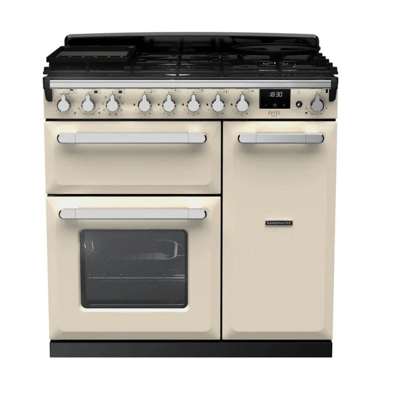 Rangemaster Estel Deluxe 90cm Dual Fuel Range Cooker - Carvers Interiors - Cookers and Bathroom Showroom Wolverhampton