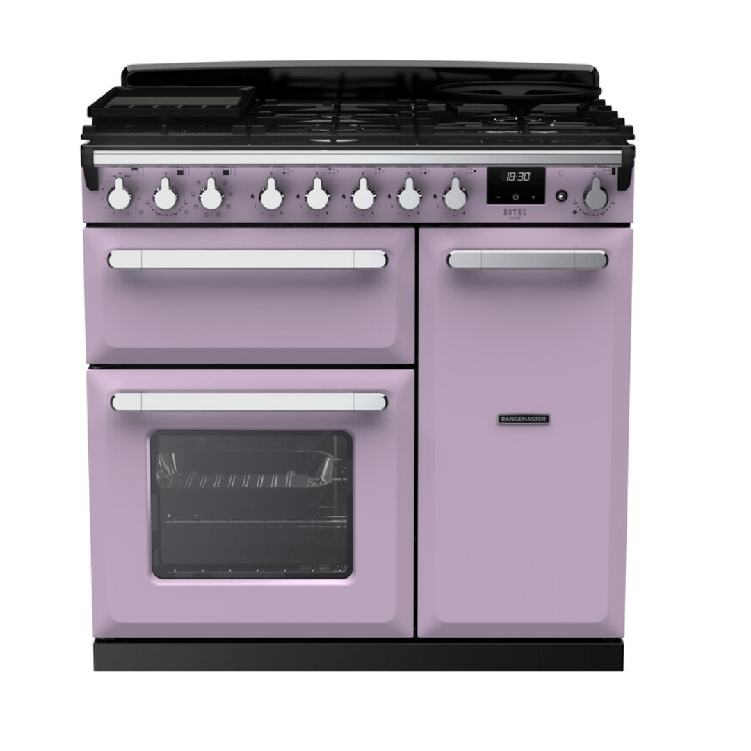 Rangemaster Estel Deluxe 90cm Dual Fuel Range Cooker - Carvers Interiors - Rangemaster