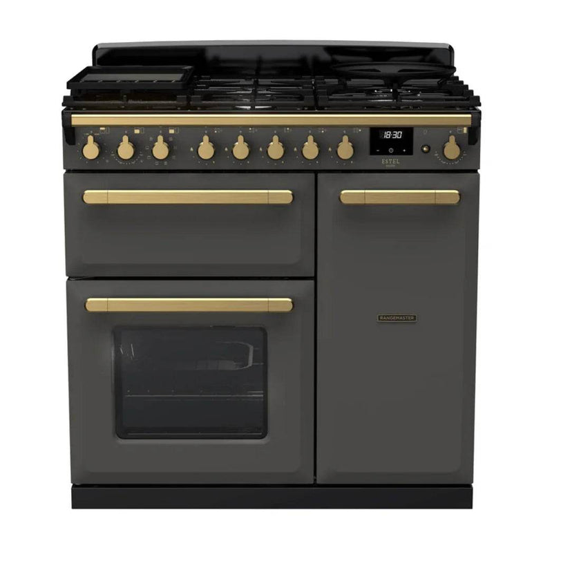Rangemaster Estel Deluxe 90cm Dual Fuel Range Cooker - Carvers Interiors - Cookers and Bathroom Showroom Wolverhampton