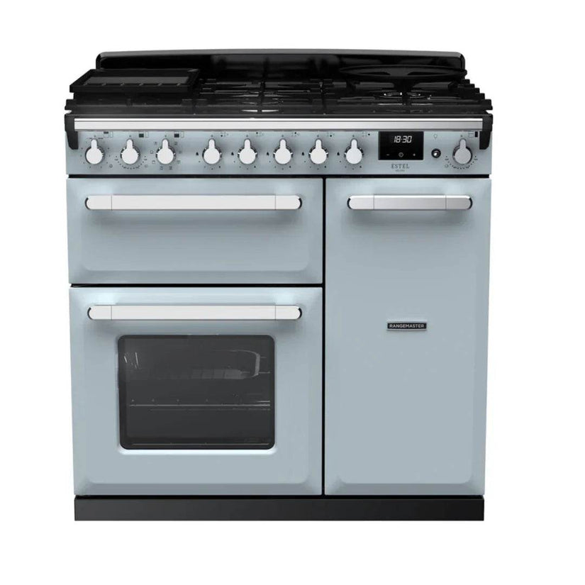 Rangemaster Estel Deluxe 90cm Dual Fuel Range Cooker - Carvers Interiors - Cookers and Bathroom Showroom Wolverhampton