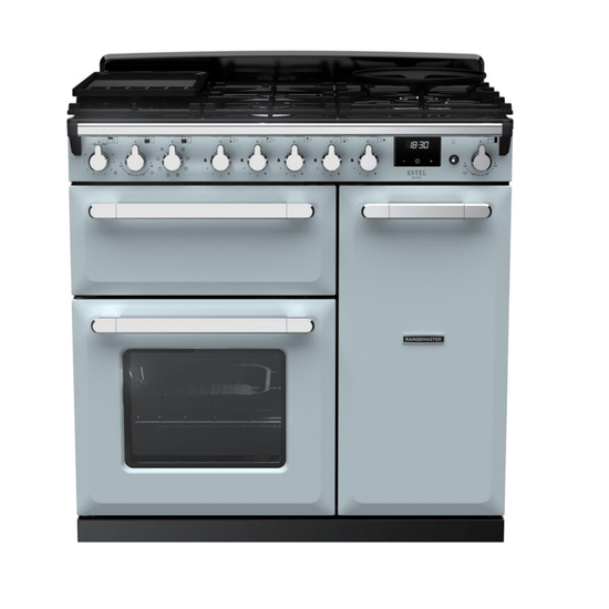 Rangemaster Estel Deluxe 90cm Dual Fuel Range Cooker - Carvers Interiors - Rangemaster