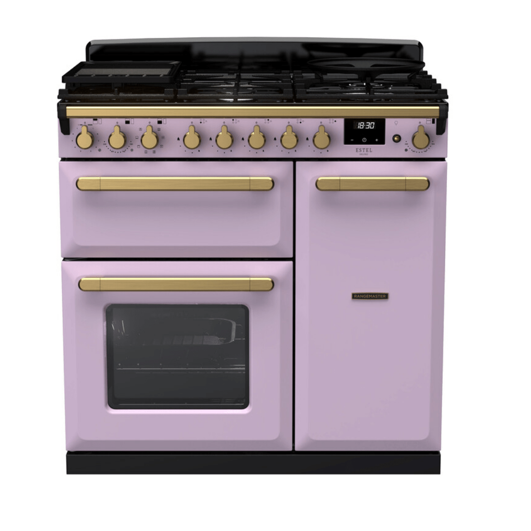 Rangemaster Estel Deluxe 90cm Dual Fuel Range Cooker - Carvers Interiors - Rangemaster
