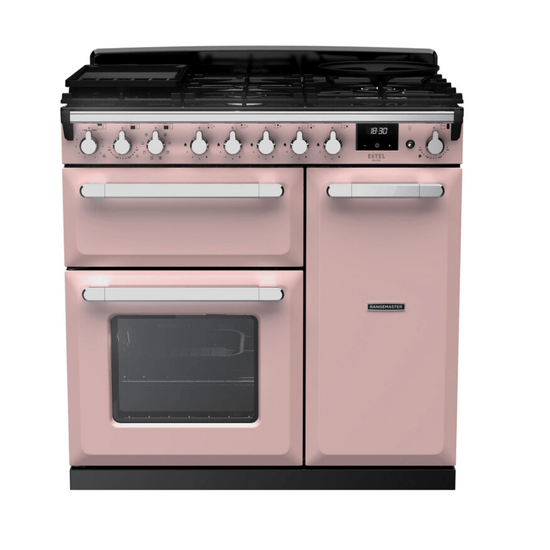 Rangemaster Estel Deluxe 90cm Dual Fuel Range Cooker - Carvers Interiors - Rangemaster