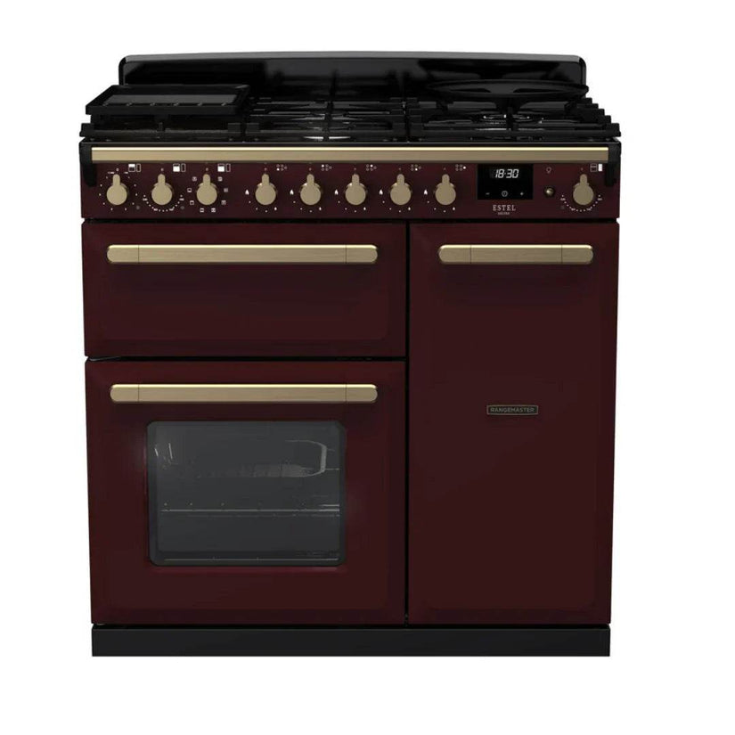 Rangemaster Estel Deluxe 90cm Dual Fuel Range Cooker - Carvers Interiors - Cookers and Bathroom Showroom Wolverhampton