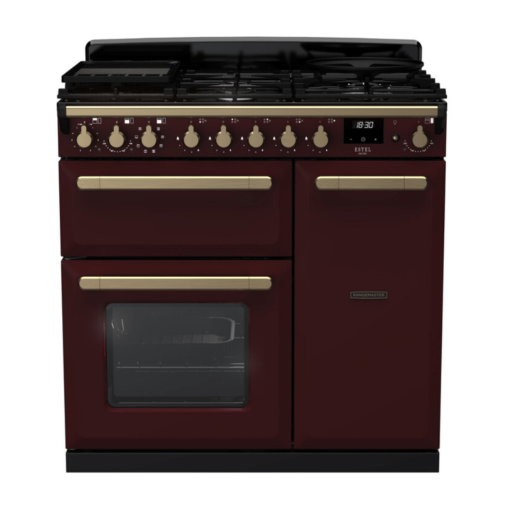 Rangemaster Estel Deluxe 90cm Dual Fuel Range Cooker - Carvers Interiors - Rangemaster