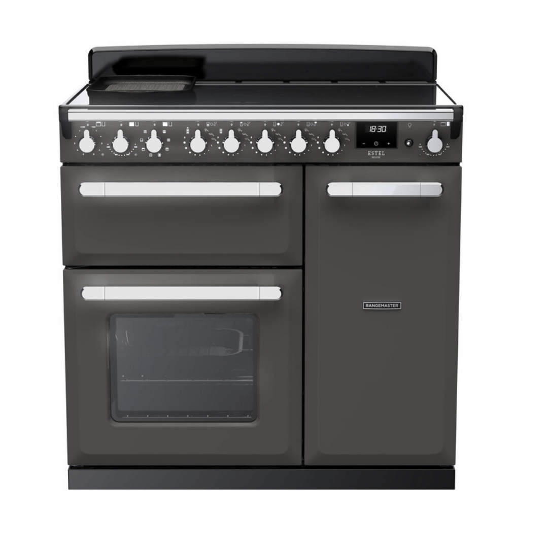 Rangemaster Estel Deluxe 90cm Induction Range Cooker - Carvers Interiors - Rangemaster