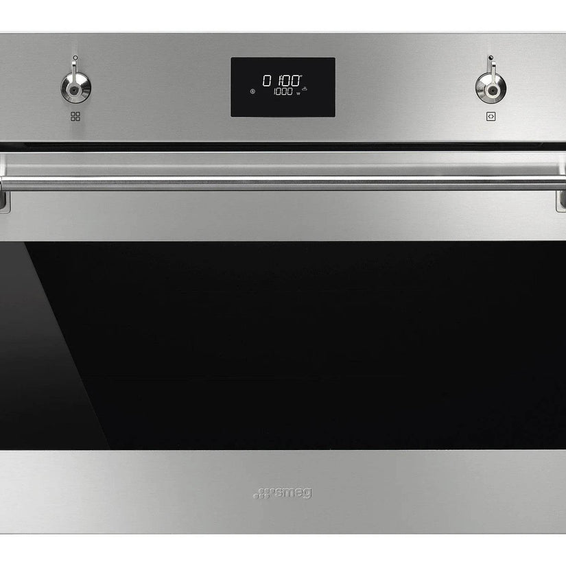 Smeg 45cm Classic Compact Built-In Oven & Microwave, Stainless Steel - Carvers Interiors - Cookers and Bathroom Showroom Wolverhampton