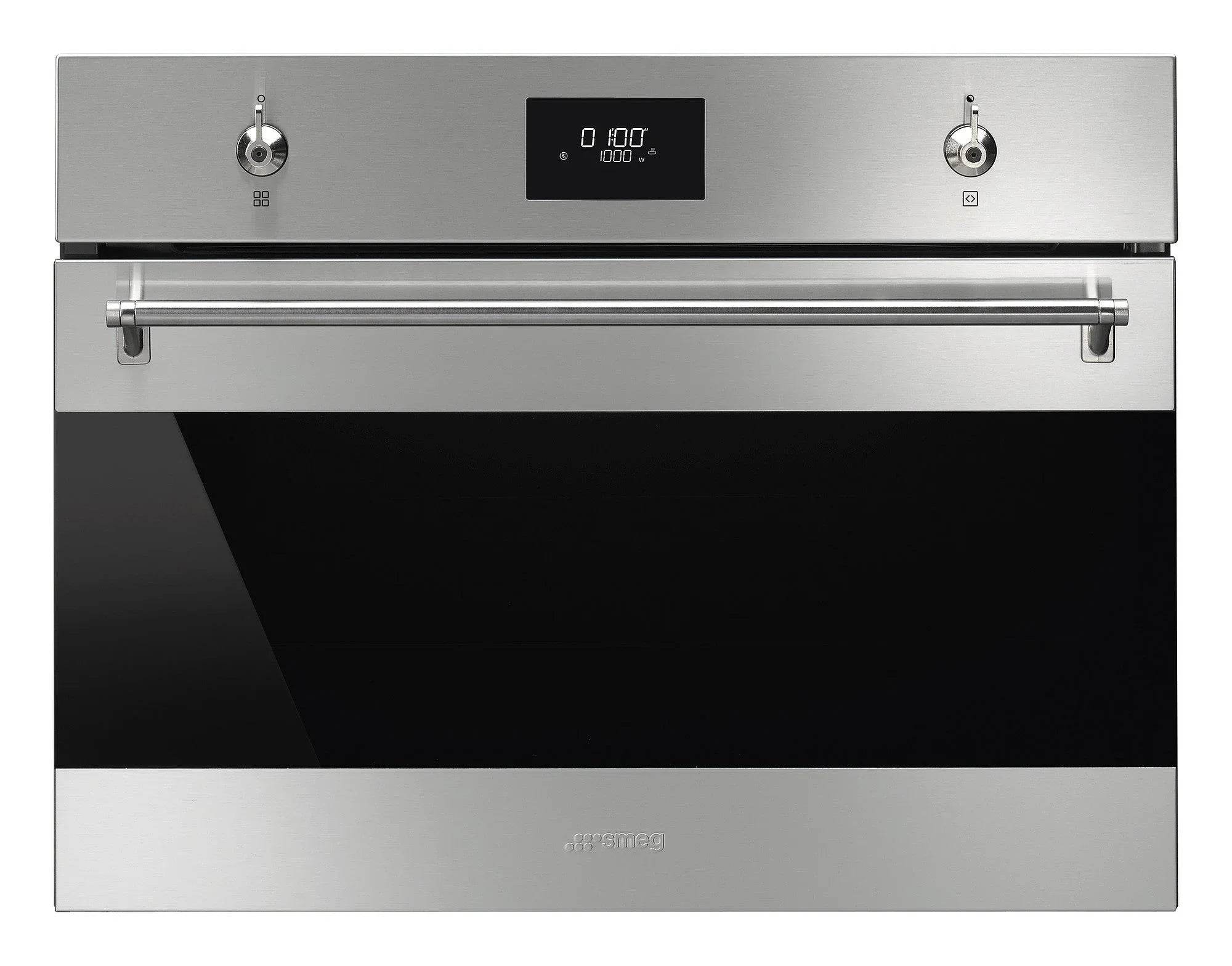 Smeg 45cm Classic Compact Built - In Oven & Microwave, Stainless Steel - Carvers Interiors - Smeg