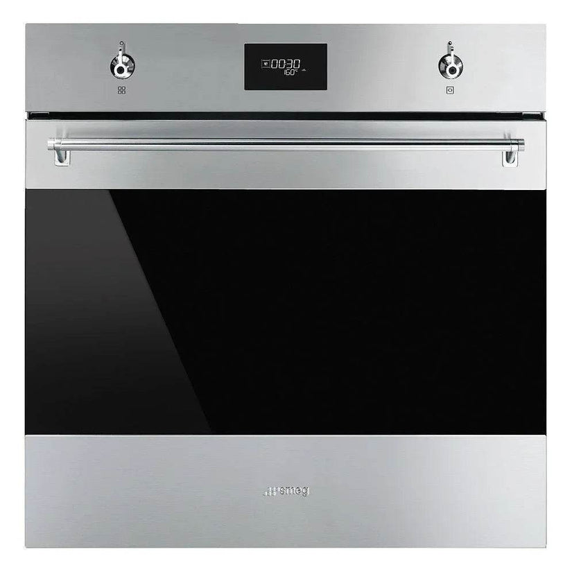 Smeg 60cm Classic Built-In Single Oven, Stainless steel - Carvers Interiors - Cookers and Bathroom Showroom Wolverhampton