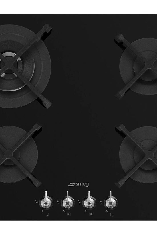 Smeg 60cm Classic Gas Hob, Black - Carvers Interiors - Cookers and Bathroom Showroom Wolverhampton