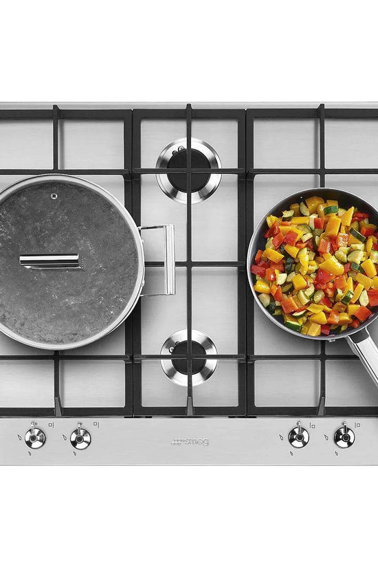 Smeg 60cm Classic Gas Hob, Stainless Steel - Carvers Interiors - Cookers and Bathroom Showroom Wolverhampton
