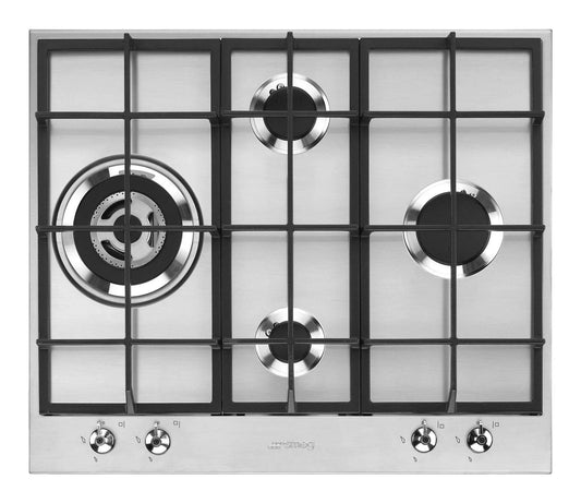 Smeg 60cm Classic Gas Hob, Stainless Steel - Carvers Interiors - Cookers and Bathroom Showroom Wolverhampton