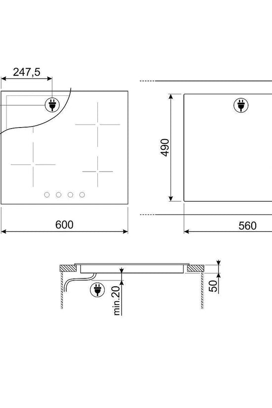 Smeg 60cm Cucina Ceramic Hob - Carvers Interiors - Cookers and Bathroom Showroom Wolverhampton