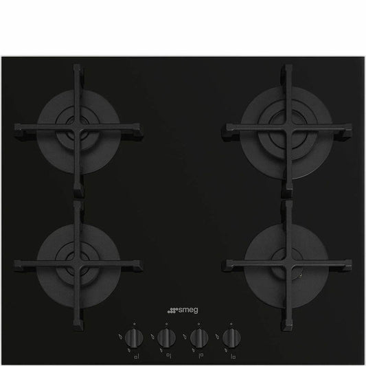 Smeg 60cm Cucina Gas Hob, Black - Carvers Interiors - Cookers and Bathroom Showroom Wolverhampton