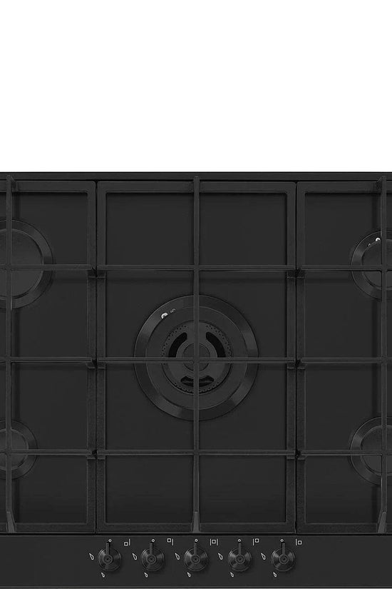 Smeg 70/75cm Classic Gas Hob, Matt Black - Carvers Interiors - Cookers and Bathroom Showroom Wolverhampton