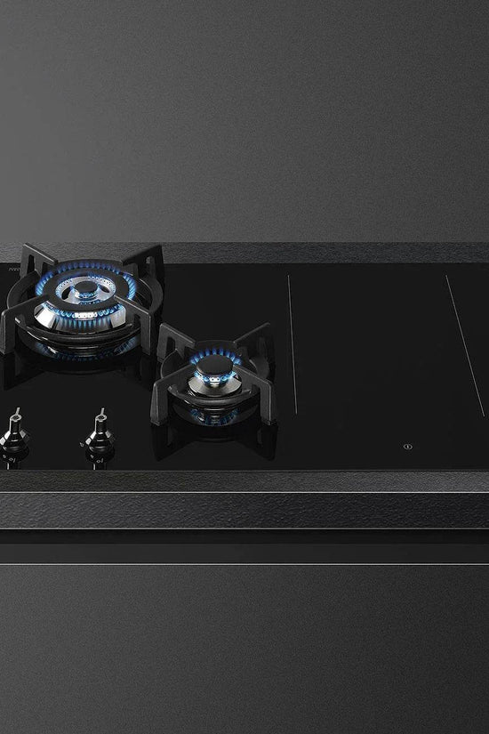 Smeg 70/75cm Classic Mixed Fuel Hob, Black - Carvers Interiors - Cookers and Bathroom Showroom Wolverhampton