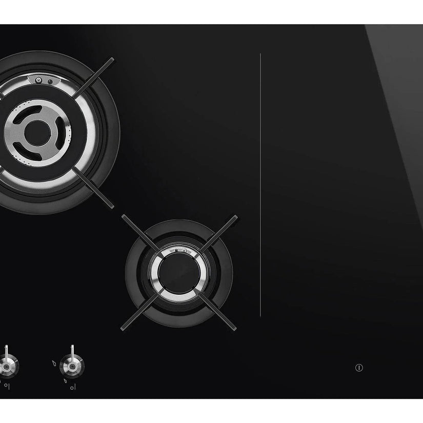 Smeg 70/75cm Classic Mixed Fuel Hob, Black - Carvers Interiors - Cookers and Bathroom Showroom Wolverhampton