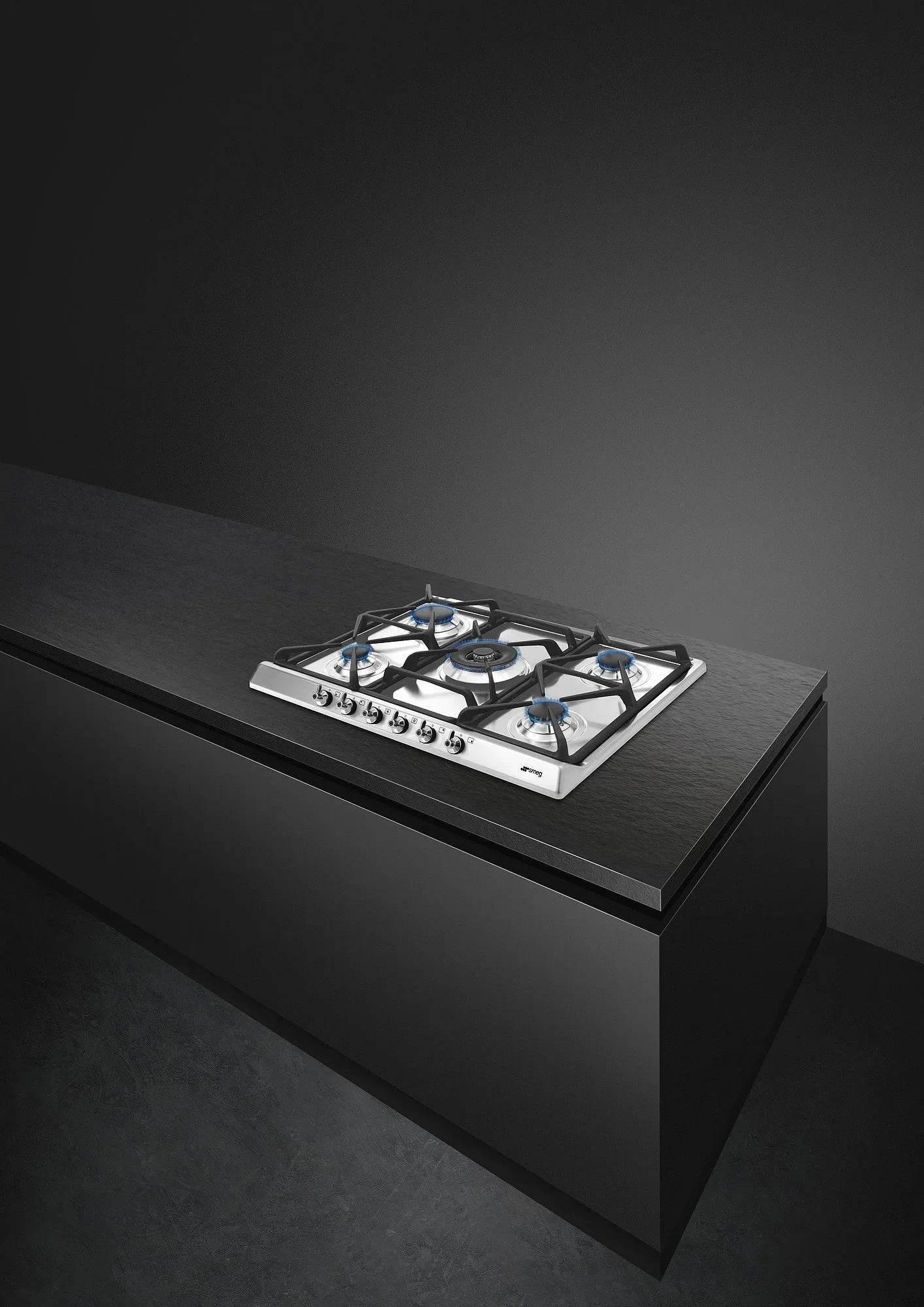 Smeg 70cm Classic Gas Hob, Stainless Steel - Carvers Interiors - Smeg