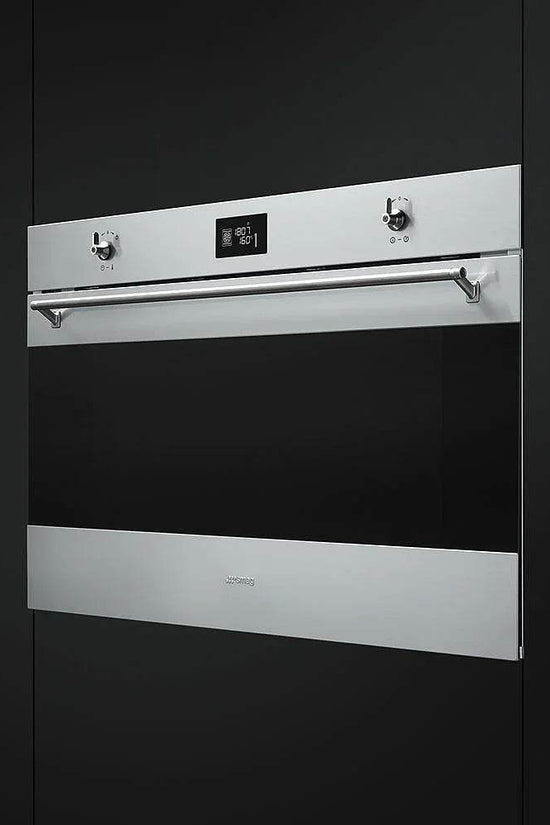 Smeg 90cm Classic Built-In Single Oven, Stainless steel - Carvers Interiors - Cookers and Bathroom Showroom Wolverhampton