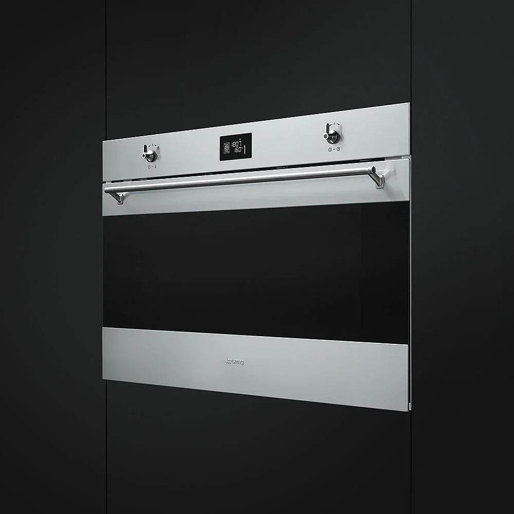 Smeg 90cm Classic Built - In Single Oven, Stainless steel - Carvers Interiors - Smeg